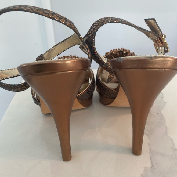 Antonio Melani Bronze embellished heels size 8 - Picture 6 of 11